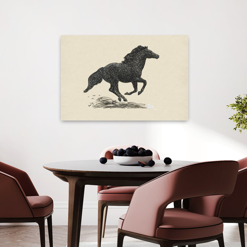 Art contemporain Art cheval contemporain, H 24 po x l 36 po