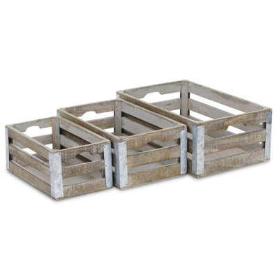 Rosalind Wheeler Solid Wood Basket
