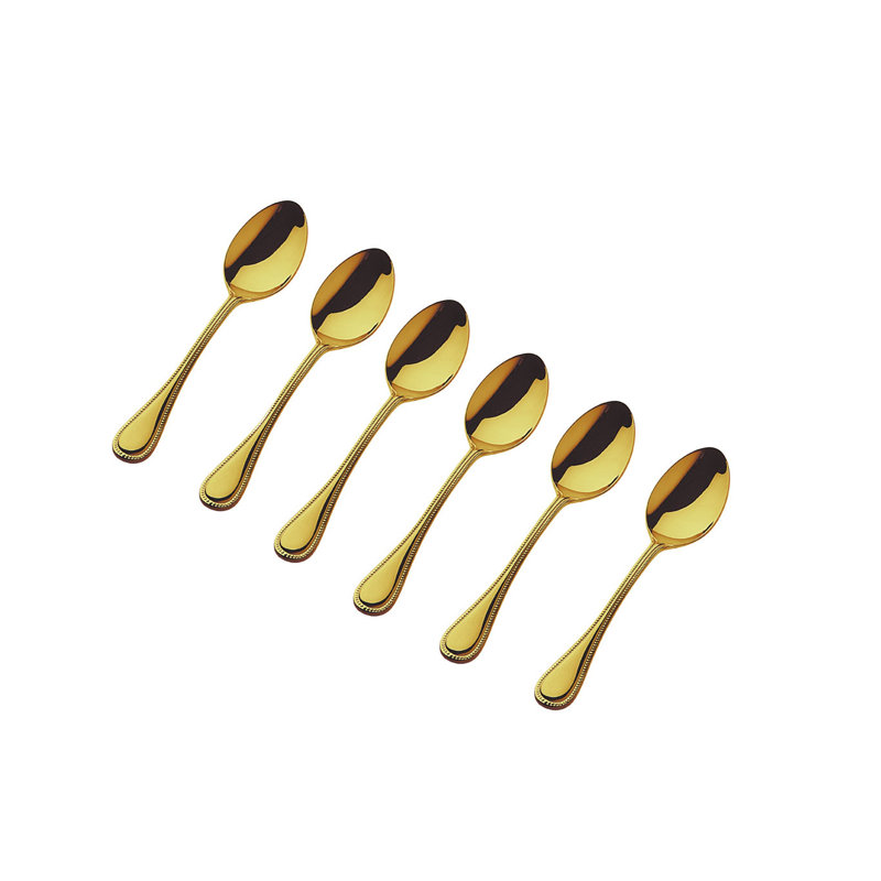 Mireya Stainless Steel Teaspoon, Gold, Mirrored