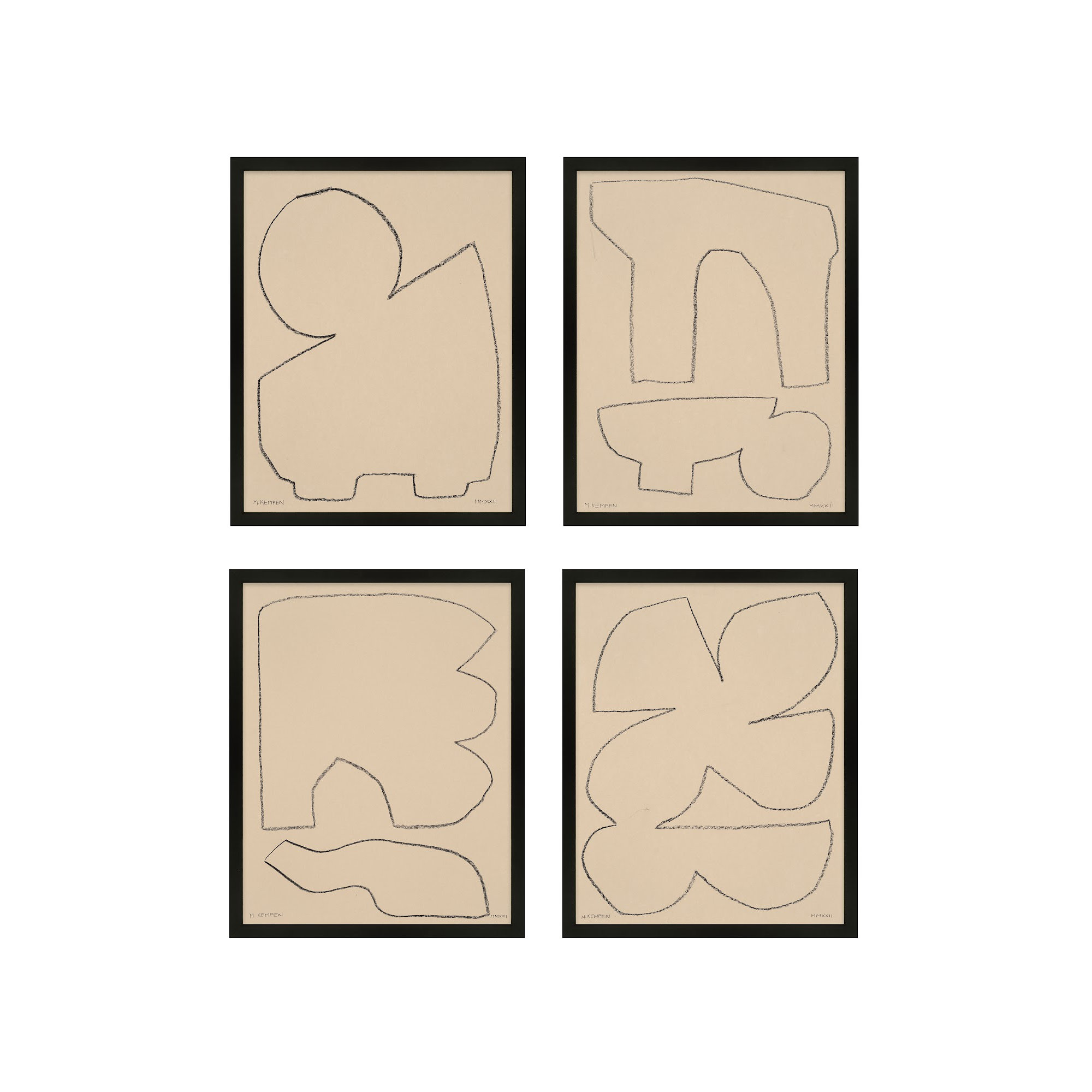 Outlines by Michael Kempen, Black Framed, 40" W x 50" H
