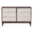 Allenport Baxton Studio Nikolai Mid-Century Beige Fabric And Wenge Brown Wood 6-Drawer Dresser