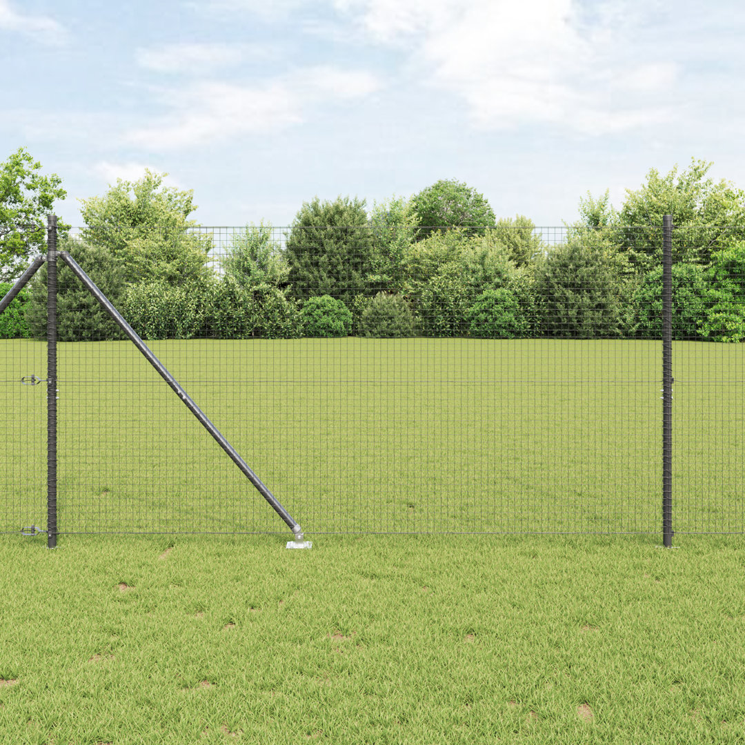 Vidaxl Welded Wire Fence With 7 Spike Posts Steel