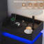 Ensemble de lit plateforme intelligent avec table de chevet moderne à DEL 2 pièces - Ensemble de chambre à coucher lumineuse 3 pièces-1261307919-1261307907