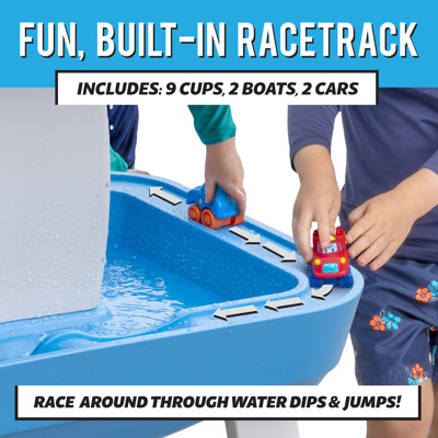 Table d'eau GoSports avec pompe pour tout-petits de 1,5 à 4 ans - Table de jeu d'eau extérieure pour enfants avec pompe à eau de circulation intégrée