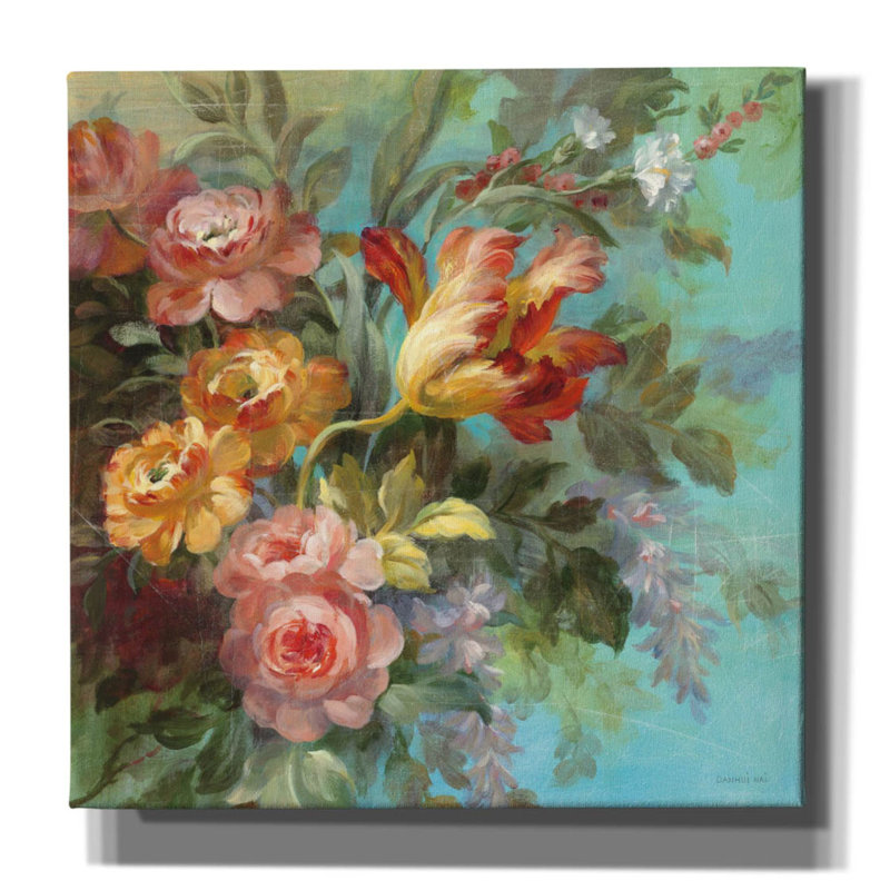 «Seaside Garden 2» par Danhui Nai, art mural sur toile, H 18 po x l 18 po
