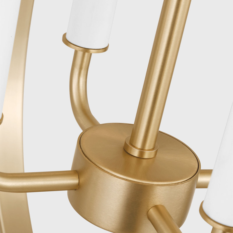 Loretto Four Light Chandelier from Generation Lighting , Satin Brass, 4 Lights, 23" H x 15.75" W x 15.75" D
