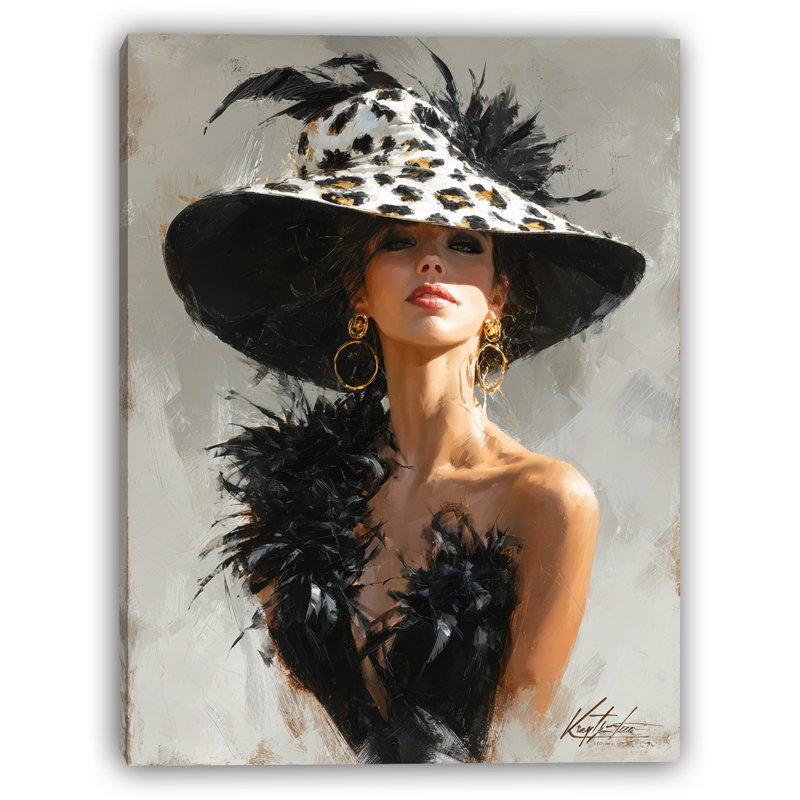 Art mural sur toile Feathered Allure, H 24 po x l 16 po
