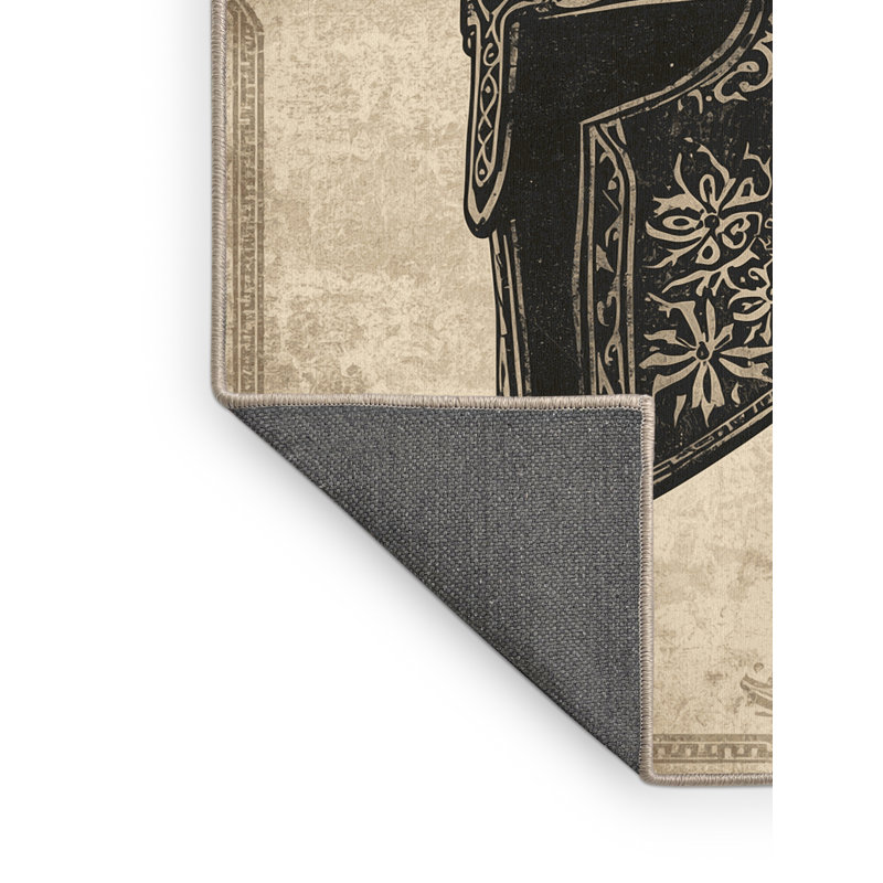 Tapis doux et moelleux de style traditionnel rétro Dunklin, 2 x 4