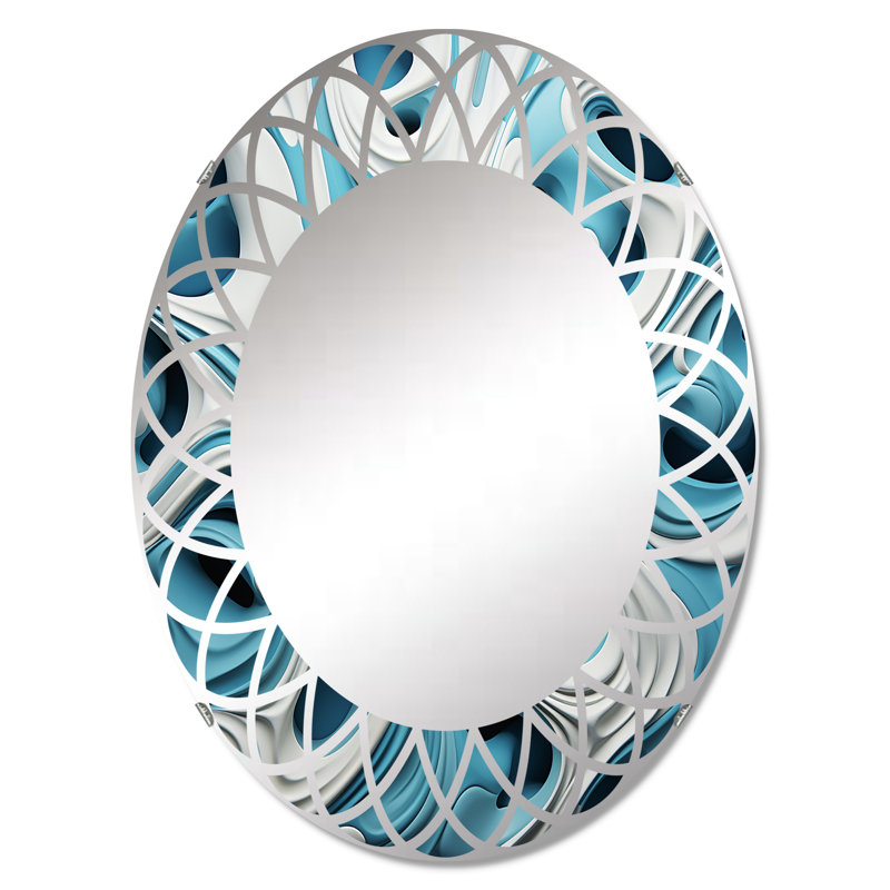 Veeren - Miroir mural moderne ovale, 30 po x 20 po