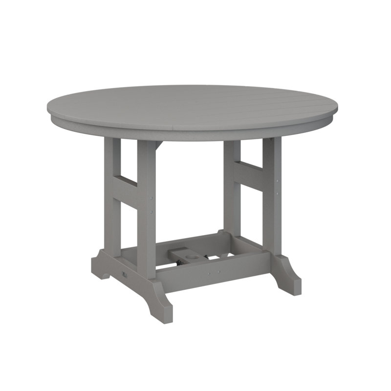 Berlin Gardens Garden Classic Round Counter Height Table, Light Gray, 39.5" H x 48" W x 48" D