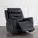 Puspha 37'' W Modern Vegan Leather Swivel Manual Recliner