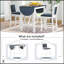 Ensemble de table de salle à manger à hauteur de comptoir en bois 3 pièces avec 2 chaises rembourrées pour petits espaces-730238559-730238556