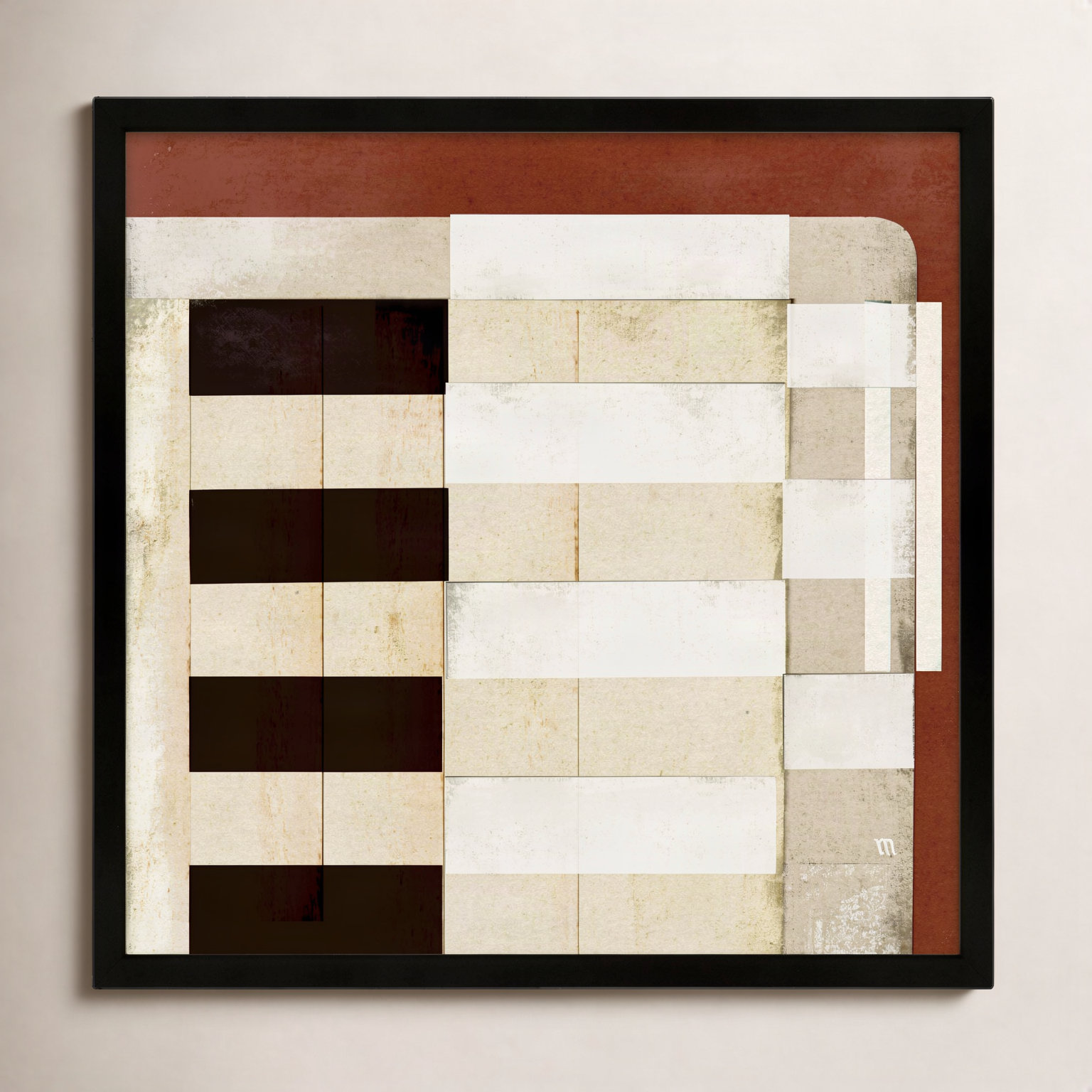 City Scape 3 Print by Marco Marella, 30" H x 30" W, Framed Print Paper without Mat, Black