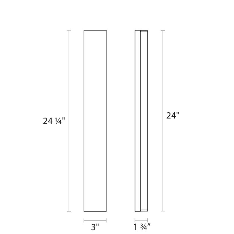 Barre d'éclairage de salle de bain 1 lumière Branan, 24"