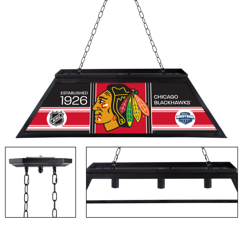 Chicago Blackhawks Patch  44-Inch Pool Table Light