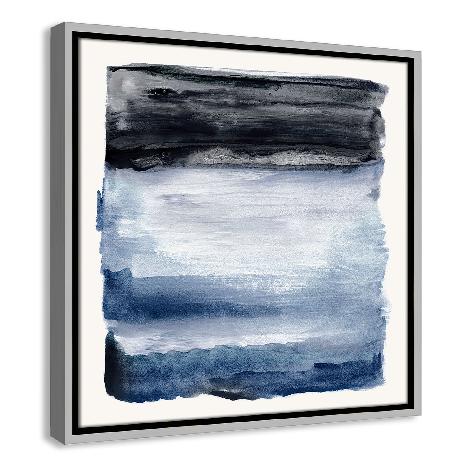 Navy Sky I Print by Nan, Silver, 17.5" H x 17.5" W
