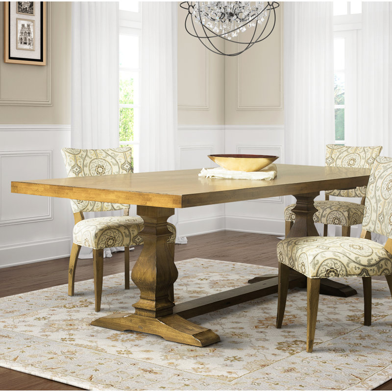 Table de salle à manger Dedrick, Lin vieilli, H 29,75 po x L 80 po x l 42 po