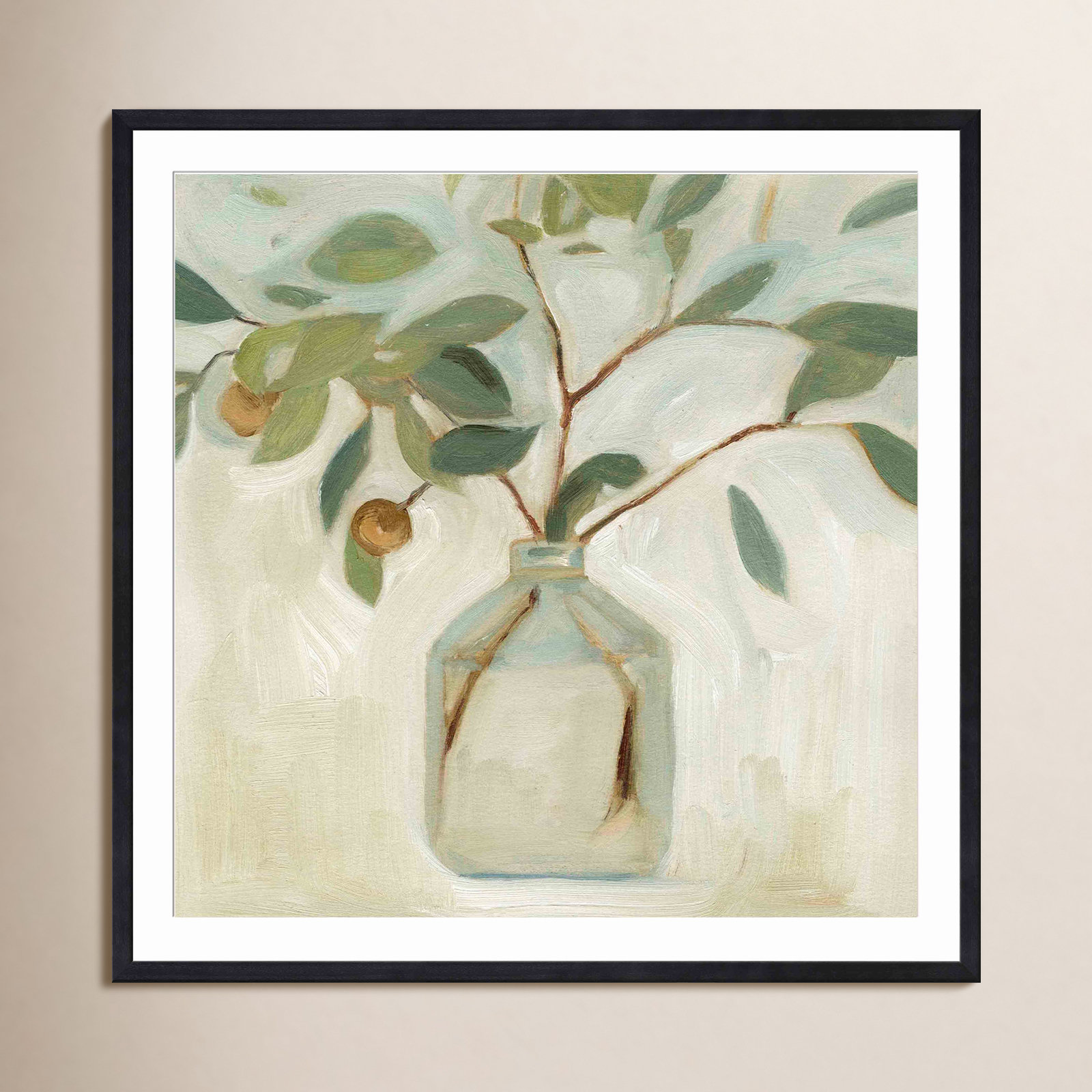 Neutral Arrangement I, Black, 20"H x 20"W