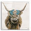 «Harvest Cow Floral Linen Sq» par Yvette St. Amant-1920165339
