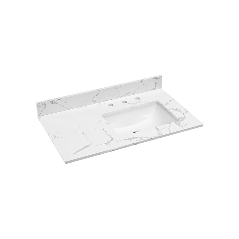 37" Single Bathroom Vanity Top With Sink