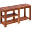 Étagère à chaussures à 3 niveaux, range-chaussures en bois avec tablettes de rangement