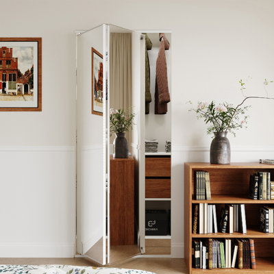 Portes pliantes pliantes en miroir 36 "x 81" avec trousse de quincaillerie d'installation