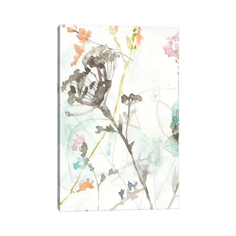 Wildflower Breath I by Jennifer Goldberger - Wrapped Canvas Panoramic Painting, 20.32 cm H x 30.48 cm W