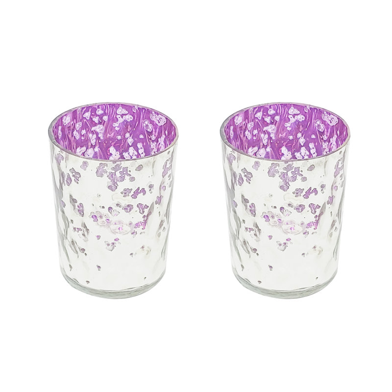 4'' H Glass Tabletop Votive Holder, Dark Blue
