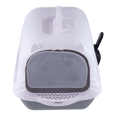 Polyethylene Plastic Enclosed Litter Box with Scoop