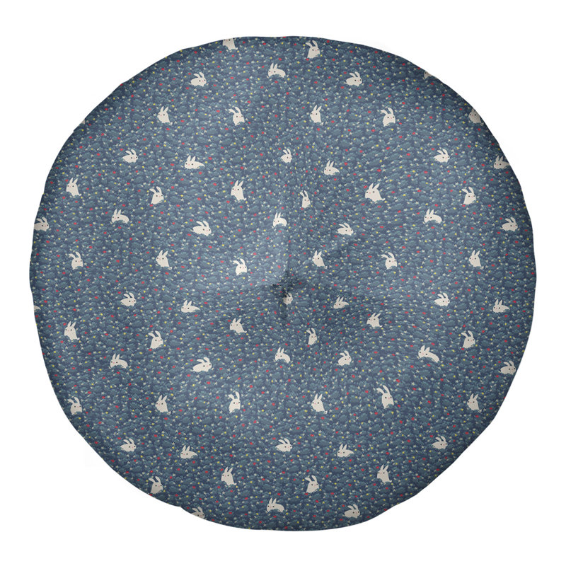 Coussin Katelyn Elizabeth, 26 po x 26 po, Marine/ Blanc cassé