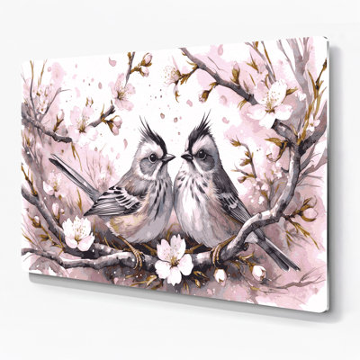 Oiseau touffeté à oiseaux, art mural en métal beige