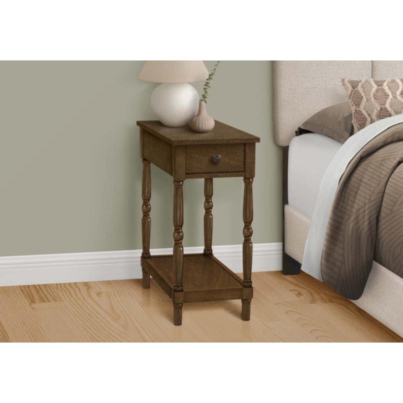 Table de chevet pour chambre à coucher, table de chevet, table d'appoint, table de bout, table d'appoint avec tiroir de rangement et tablette inférieure