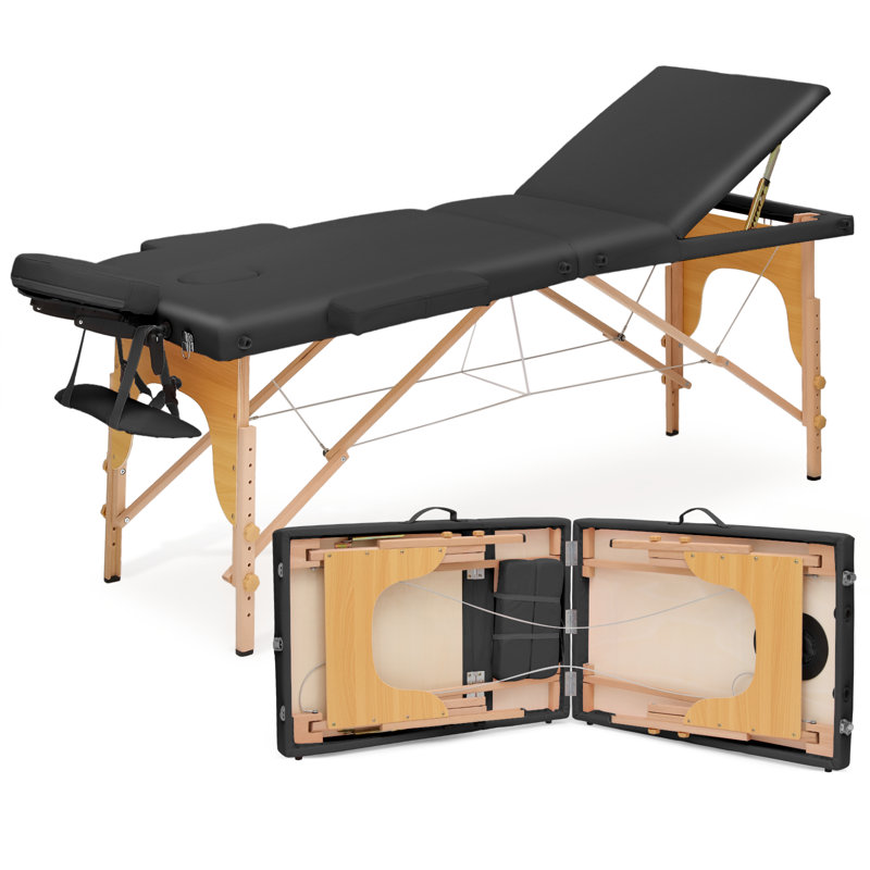 Table de massage pliable Loleatha, Noir, noir, noir, noir
