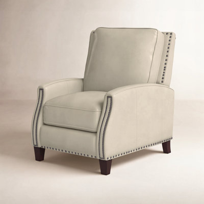Llewellyn 31" Genuine Leather Manual Recliner