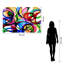 Art mural abstrait en verre trempé sans cadre - 40 "x 60"