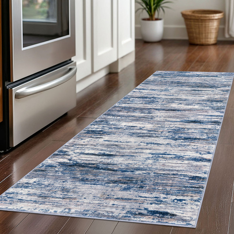 Modern Abstract 2x5 Washable Runner Rug for Hallways Non Slip Soft Carpet Runners for Kitchen Entryway Bedroom