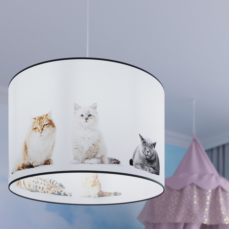 1 - Light White Pendant, 28cm H x 33cm W x 33cm D