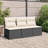  Garden Sofa Black, Cream White