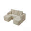 Canapé modulaire de 104 po avec méridienne en forme de U et poches latérales, canapé modulaire moderne avec assise profonde, canapé rembourré pour la chambre à coucher du salon, aucun assemblage requis, beige, droite-283995180-283995185