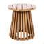 Table basse d'extérieur en bois d'acacia, table basse ronde-582143751