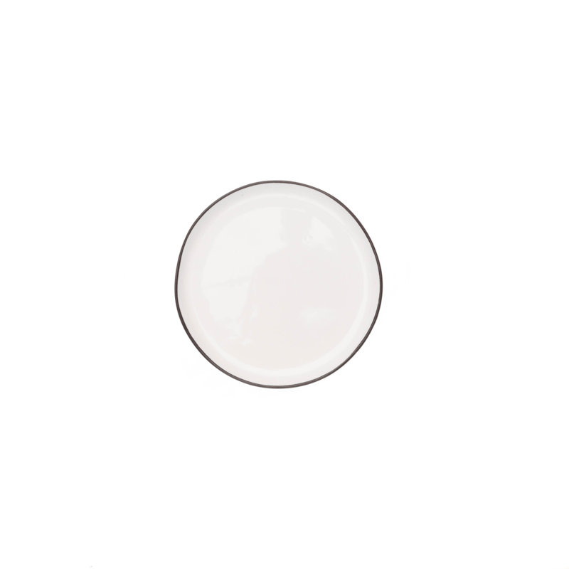 Abbesses Bread and Butter Plate, White/Black