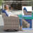 Maelie 4 Person Outdoor Seating Group With Square Fire Pit, Patio Conversation Set With Swivel Gliders And Side Tables-1192453194