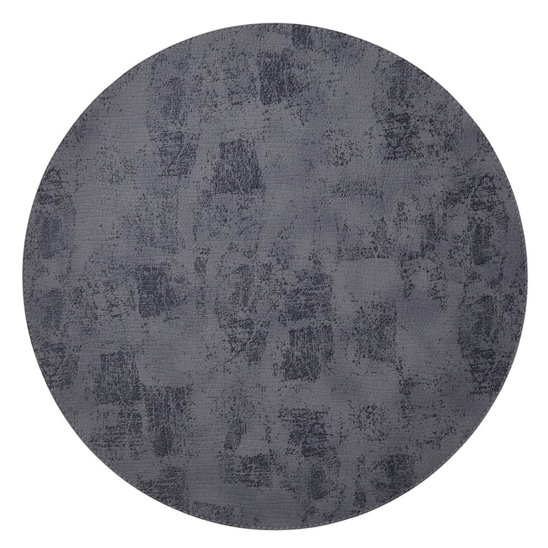 Tortosa Vinyl Round Placemats, Pink/Gray