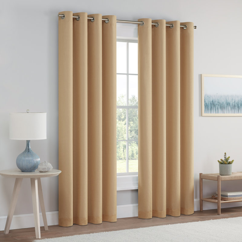 Blackout Curtain Single Panel, 50" W x 84" L, Gold
