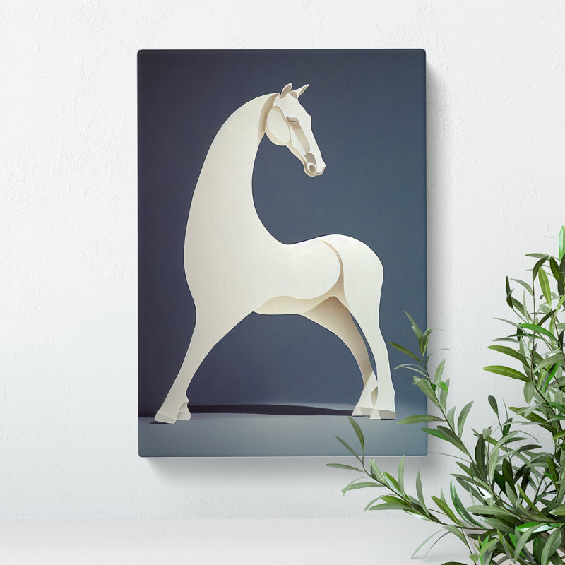 Abstract Horse No.7 - Wrapped Canvas Print, 50cm H x 35cm W x 3cm D