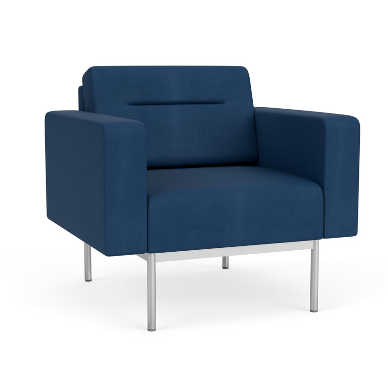 Chaise d'invité de réception Darsey, Argent argent, Patriot Plus Blue Ridge, Without Power