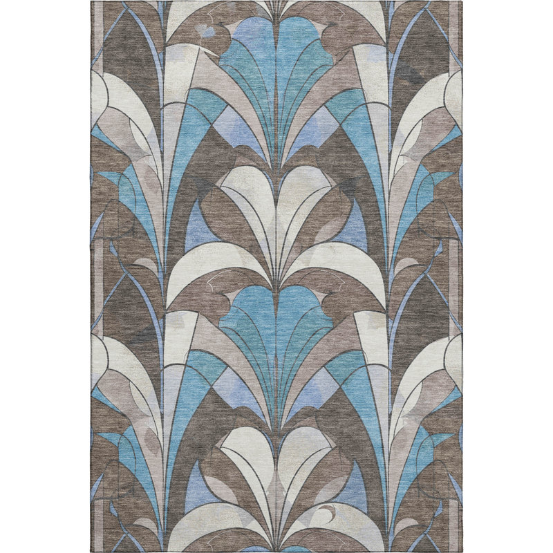 Premium Machine Washable Mayfield modern Rug, 2'6" x 3'10", Brown