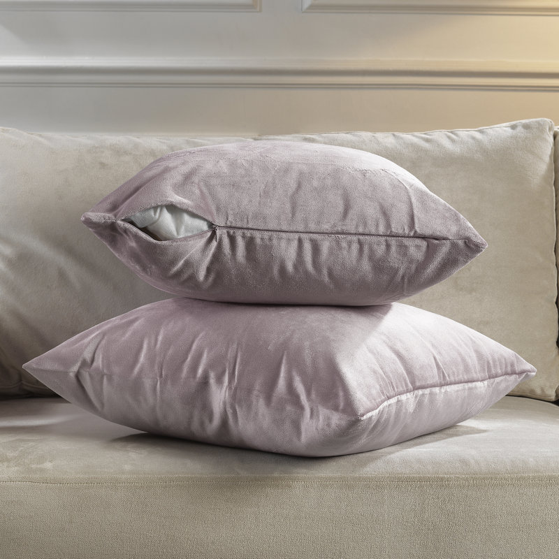 Housses de coussin rectangulaires en velours mat, 74 - rose clair
