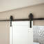 78.74-in. Matte Black Wagon Wheel Barn Door Hardware Kit-100919245