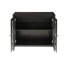 Console noire avec tablette pour ranger les articles essentiels du salon soigneusement modernes en noir, étagère pratique pour vos articles